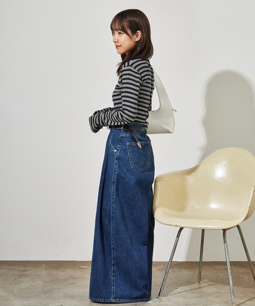 MILLER(ミラー)の「R.P.miller/ミラー PANELRIB Cardigan ボーダーデザイン カーディガン(カーディガン/ボレロ・レディース・ブラック/ブルー/レッド/ブラウン/ブラック×ホワイト・FREE)」の19枚目の写真