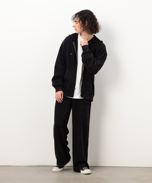 Purple&Yellow（パープルアンドイエロー）の「フロスト加工裏毛 パーカ（パーカー・メンズ・サックスブルー/ブラウン/ブラック・MEDIUM/SMALL/LARGE）」の15枚目の写真