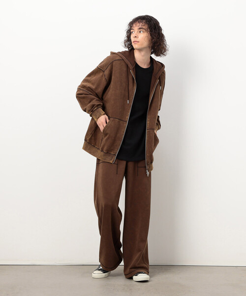 パープル＆イエロー（Purple & Yellow）/フロスト加工裏毛 パーカ セール】フロスト加工裏毛 パーカ（パーカー）｜Purple&Yellow