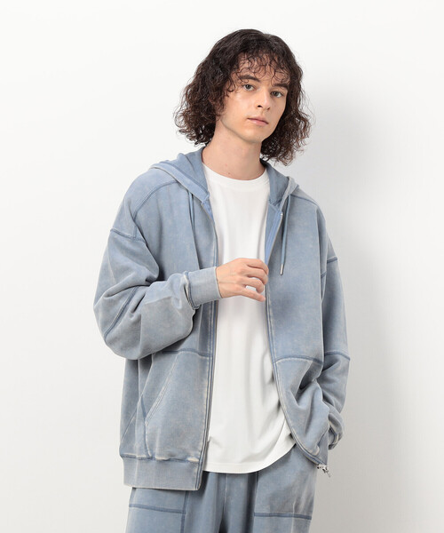 パープル＆イエロー（Purple & Yellow）/フロスト加工裏毛 パーカ セール】フロスト加工裏毛 パーカ（パーカー）｜Purple&Yellow