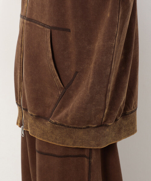 Purple&Yellow（パープルアンドイエロー）の「フロスト加工裏毛 パーカ（パーカー・メンズ・サックスブルー/ブラウン/ブラック・MEDIUM/SMALL/LARGE）」の5枚目の写真