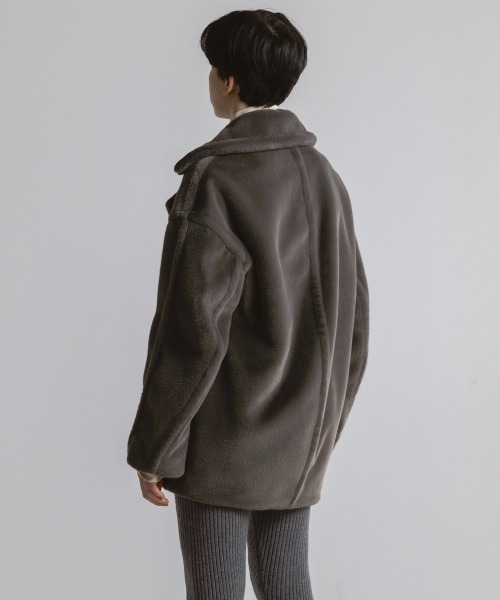 CINOH(チノ)の「BOA MIDDLE COAT(その他アウター・レディース・グレー・36/38)」の9枚目の写真