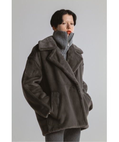CINOH(チノ)の「BOA MIDDLE COAT(その他アウター・レディース・グレー・36/38)」の10枚目の写真