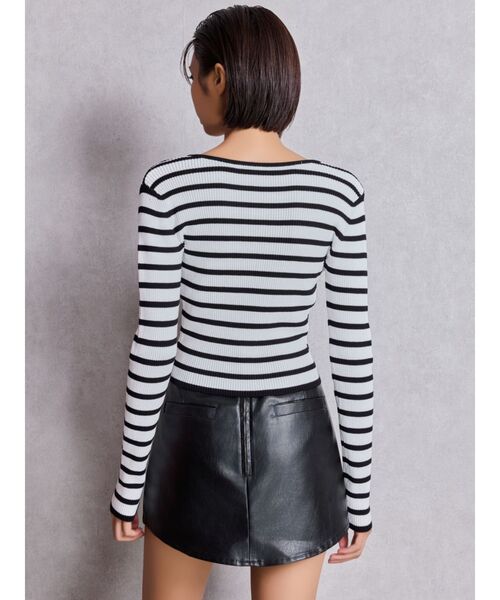 GYDA（ジェイダ）の「GGプレートlong sleeveニットトップス（ニット/セーター・レディース・ブラック/オフホワイト/シルバー/その他1・FREE）」の7枚目の写真