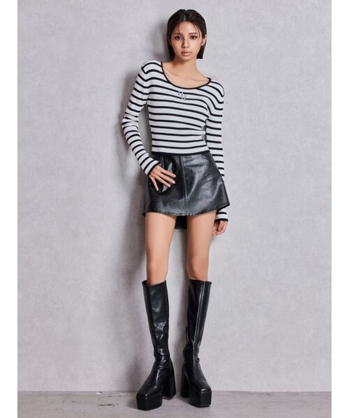 GYDA（ジェイダ）の「GGプレートlong sleeveニットトップス（ニット/セーター・レディース・ブラック/オフホワイト/シルバー/その他1・FREE）」の8枚目の写真