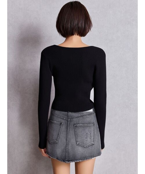 GYDA（ジェイダ）の「GGプレートlong sleeveニットトップス（ニット/セーター・レディース・ブラック/オフホワイト/シルバー/その他1・FREE）」の11枚目の写真