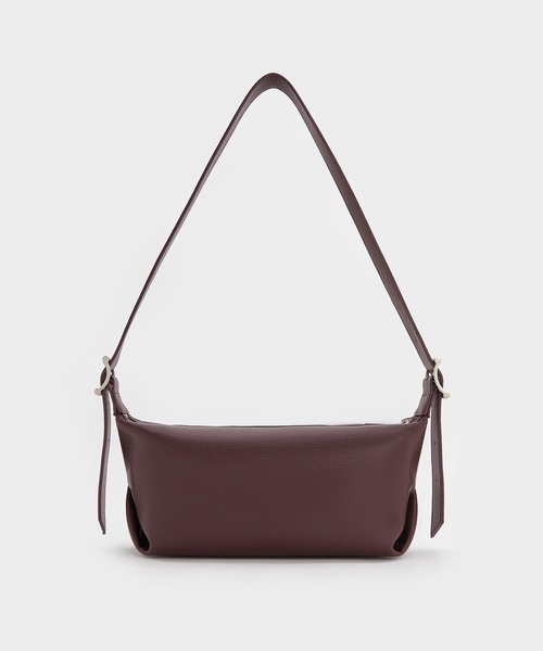 CHARLES & KEITH(チャールズ & キース)の「Zora ゾラ バックルストラップスラウチーショルダーバッグ(ショルダーバッグ・レディース・スミクロ/パープル系その他3・S)」の7枚目の写真