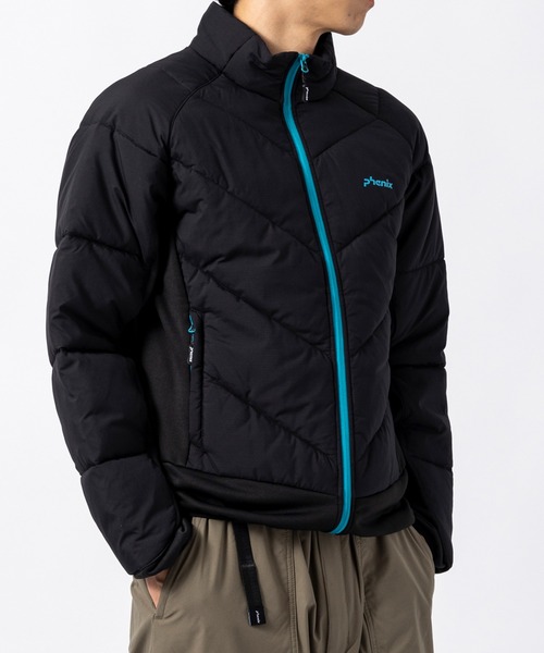 phenix outdoor(フェニックスアウトドア)の「phenix outdoor(フェニックスアウトドア)マイクロリップストップ ストレッチ フリースジャケット(保温性/通気性)(ブルゾン・メンズ・ブラック/カーキ・S/M/L/XL)」の6枚目の写真