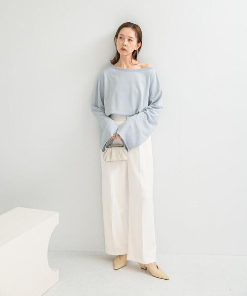 URBAN RESEARCH ROSSO WOMEN（アーバンリサーチ　ロッソ）の「防シワツイードワイドパンツ（その他パンツ・レディース・ブラック/ホワイト・36/38）」の8枚目の写真