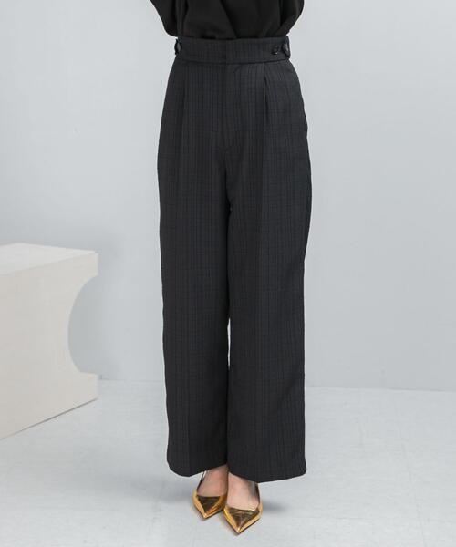 URBAN RESEARCH ROSSO WOMEN（アーバンリサーチ　ロッソ）の「防シワツイードワイドパンツ（その他パンツ・レディース・ブラック/ホワイト・36/38）」の19枚目の写真