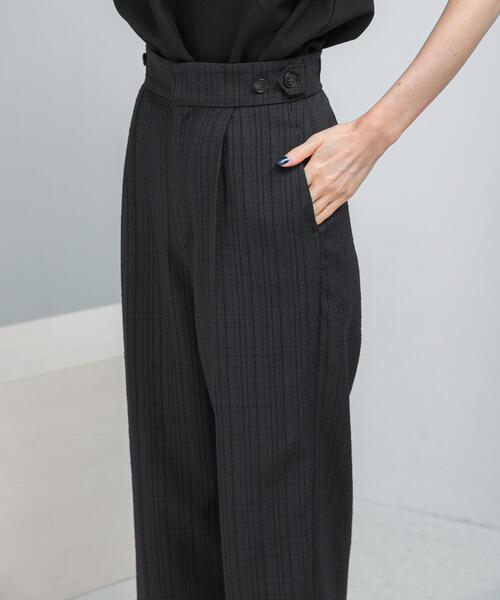 URBAN RESEARCH ROSSO WOMEN（アーバンリサーチ　ロッソ）の「防シワツイードワイドパンツ（その他パンツ・レディース・ブラック/ホワイト・36/38）」の4枚目の写真