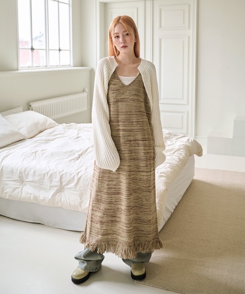 UNE MANSION（ユヌマンション）の「キャミソールワンピース（ワンピース・レディース・ブラウン・FREE）」の8枚目の写真