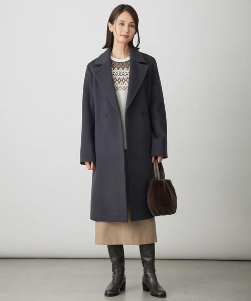 J.PRESS Ladies(J.プレス レディス)の「FAIR ISLE ラウンドネック ニット(ニット/セーター・レディース・ライトグレー系/ホワイト系/ネイビー系・SMALL)」の16枚目の写真