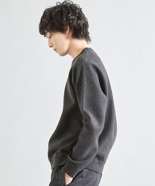 UNION STATION（ユニオンステーション）の「Wフェイス スフレヤーン ウォッシャブルニット（ニット/セーター・メンズ・チャコールグレー/パープル/グリーン・M/L）」の16枚目の写真