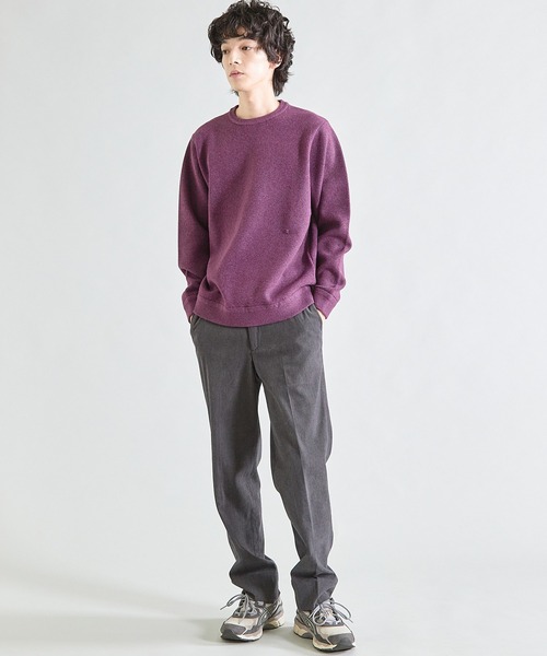 UNION STATION（ユニオンステーション）の「Wフェイス スフレヤーン ウォッシャブルニット（ニット/セーター・メンズ・チャコールグレー/パープル/グリーン・M/L）」の12枚目の写真