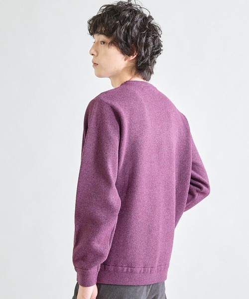 UNION STATION（ユニオンステーション）の「Wフェイス スフレヤーン ウォッシャブルニット（ニット/セーター・メンズ・チャコールグレー/パープル/グリーン・M/L）」の10枚目の写真