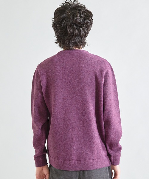 UNION STATION（ユニオンステーション）の「Wフェイス スフレヤーン ウォッシャブルニット（ニット/セーター・メンズ・チャコールグレー/パープル/グリーン・M/L）」の11枚目の写真