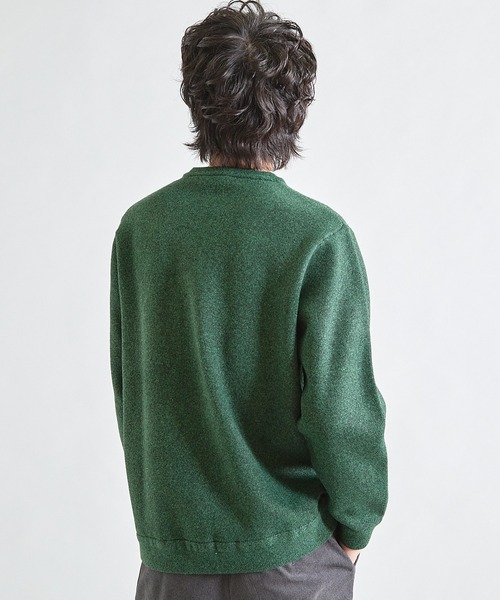 UNION STATION（ユニオンステーション）の「Wフェイス スフレヤーン ウォッシャブルニット（ニット/セーター・メンズ・チャコールグレー/パープル/グリーン・M/L）」の5枚目の写真