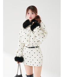 Darich ドットアウター セール】ドットレザーショートジャケット（テーラードジャケット