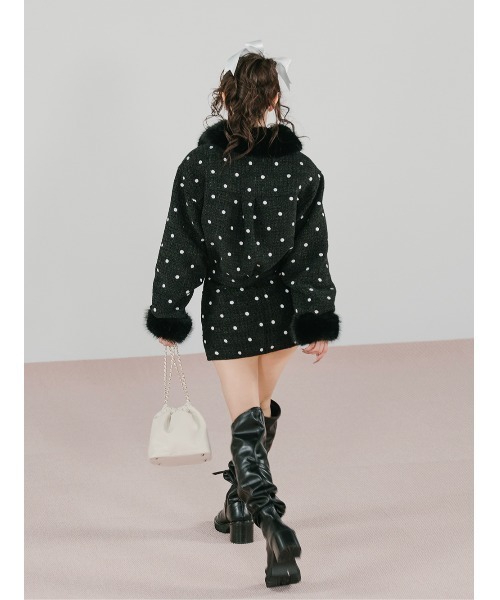 ドットツイードジャケットコート（その他アウター）｜Darich