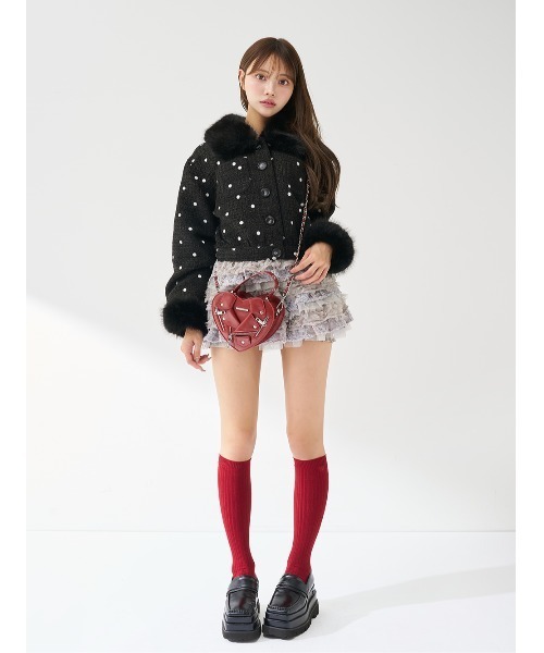 ドットツイードジャケットコート（その他アウター）｜Darich