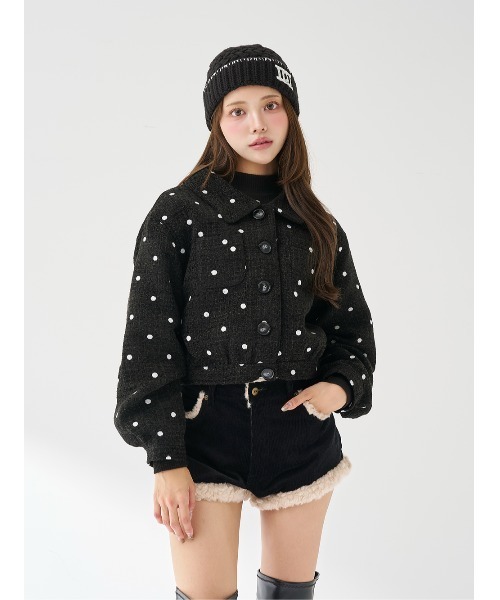 ドットツイードジャケットコート（その他アウター）｜Darich