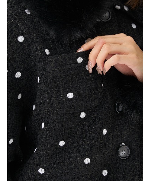 ドットツイードジャケットコート（その他アウター）｜Darich
