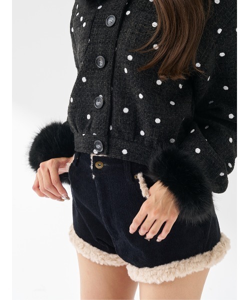 ドットツイードジャケットコート（その他アウター）｜Darich