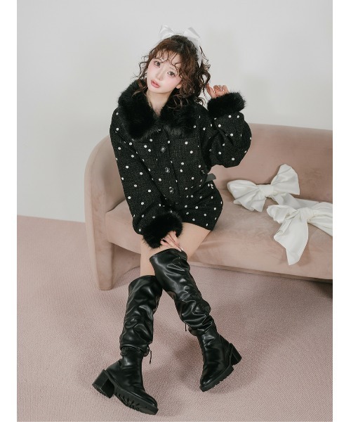 ドットツイードジャケットコート（その他アウター）｜Darich