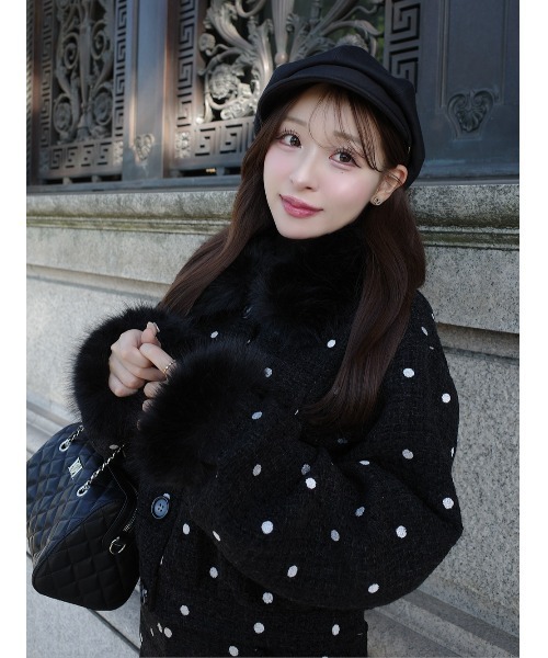 ドットツイードジャケットコート（その他アウター）｜Darich