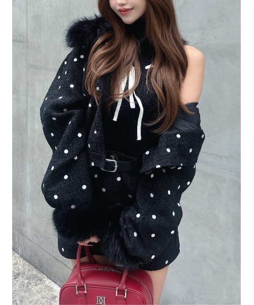 ドットツイードジャケットコート（その他アウター）｜Darich