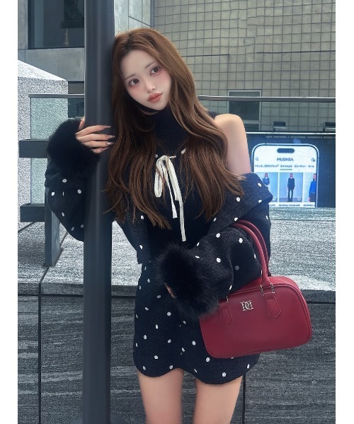 ドットツイードジャケットコート（その他アウター）｜Darich