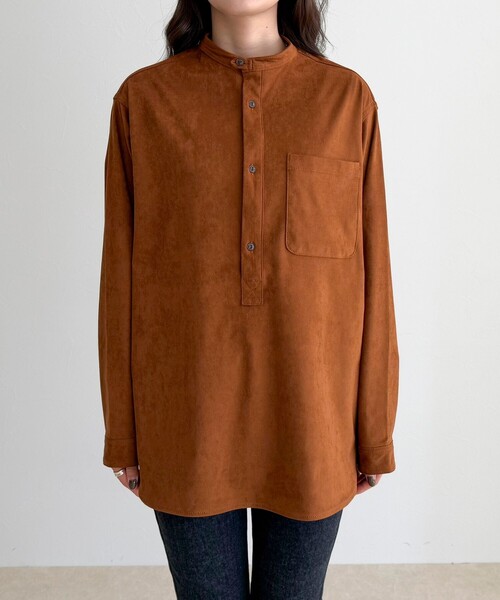 fredy emue(フレディエミュ)の「【LANCER CLOTHING CORPORATION】STANDCOLLAR SHIRTS SUEDE(シャツ/ブラウス・レディース・ブラウン/キャメル・38)」の11枚目の写真