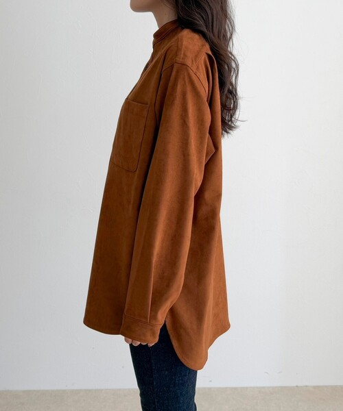 fredy emue(フレディエミュ)の「【LANCER CLOTHING CORPORATION】STANDCOLLAR SHIRTS SUEDE(シャツ/ブラウス・レディース・ブラウン/キャメル・38)」の12枚目の写真
