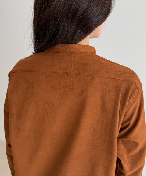 fredy emue(フレディエミュ)の「【LANCER CLOTHING CORPORATION】STANDCOLLAR SHIRTS SUEDE(シャツ/ブラウス・レディース・ブラウン/キャメル・38)」の14枚目の写真