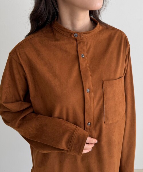fredy emue(フレディエミュ)の「【LANCER CLOTHING CORPORATION】STANDCOLLAR SHIRTS SUEDE(シャツ/ブラウス・レディース・ブラウン/キャメル・38)」の15枚目の写真