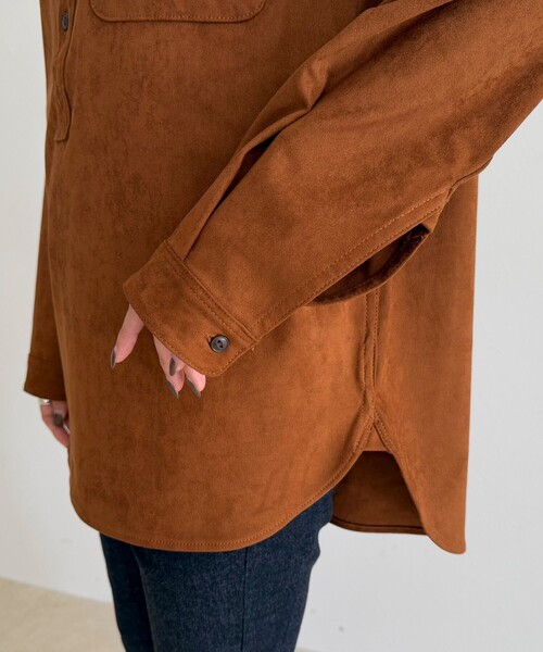 fredy emue(フレディエミュ)の「【LANCER CLOTHING CORPORATION】STANDCOLLAR SHIRTS SUEDE(シャツ/ブラウス・レディース・ブラウン/キャメル・38)」の18枚目の写真
