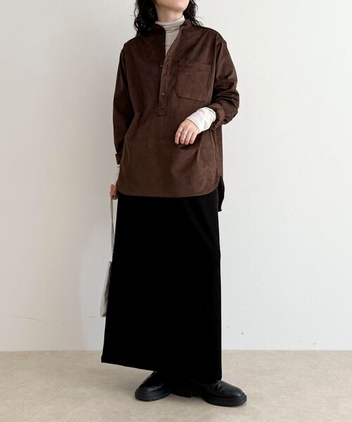 fredy emue(フレディエミュ)の「【LANCER CLOTHING CORPORATION】STANDCOLLAR SHIRTS SUEDE(シャツ/ブラウス・レディース・ブラウン/キャメル・38)」の19枚目の写真