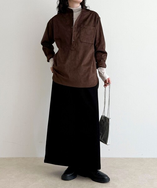 fredy emue(フレディエミュ)の「【LANCER CLOTHING CORPORATION】STANDCOLLAR SHIRTS SUEDE(シャツ/ブラウス・レディース・ブラウン/キャメル・38)」の20枚目の写真