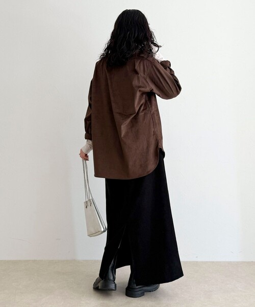 fredy emue(フレディエミュ)の「【LANCER CLOTHING CORPORATION】STANDCOLLAR SHIRTS SUEDE(シャツ/ブラウス・レディース・ブラウン/キャメル・38)」の21枚目の写真