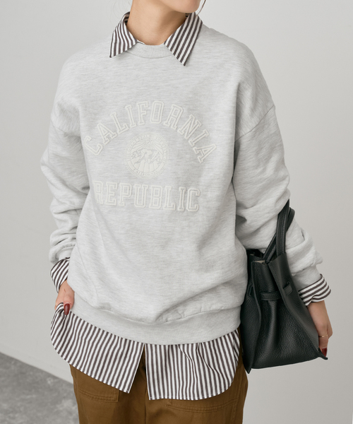 Spick & Span(スピックアンドスパン)の「SLOPPY SUPPLY / スラッピーサプライ REPUBLIC スウェット(スウェット・レディース・ブルー/グレー/ブラウン・SMALL)」の2枚目の写真