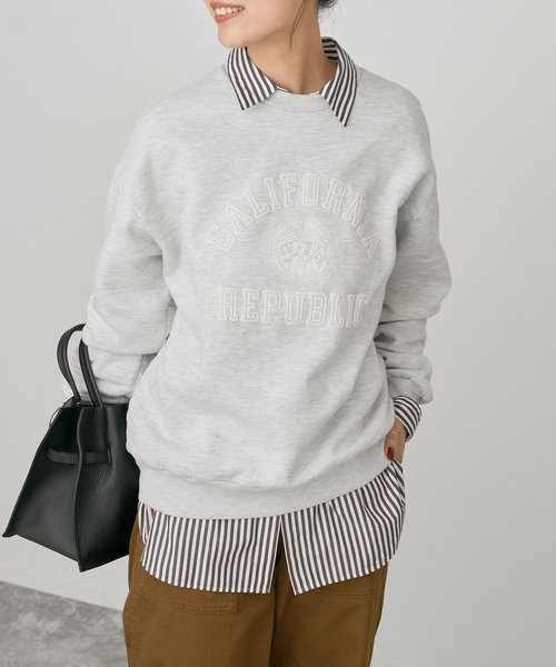 Spick & Span(スピックアンドスパン)の「SLOPPY SUPPLY / スラッピーサプライ REPUBLIC スウェット(スウェット・レディース・ブルー/グレー/ブラウン・SMALL)」の7枚目の写真