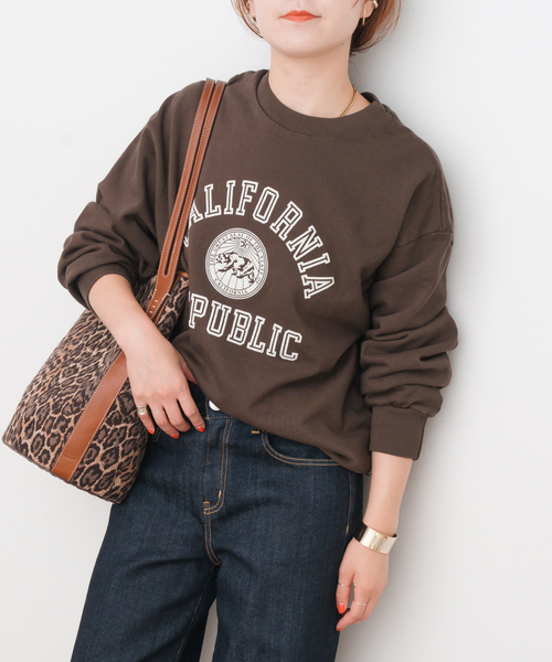 Spick & Span(スピックアンドスパン)の「SLOPPY SUPPLY / スラッピーサプライ REPUBLIC スウェット(スウェット・レディース・ブルー/グレー/ブラウン・SMALL)」の13枚目の写真