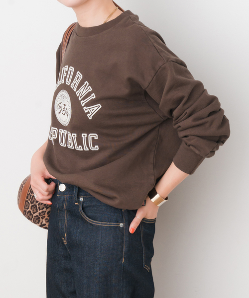 Spick & Span(スピックアンドスパン)の「SLOPPY SUPPLY / スラッピーサプライ REPUBLIC スウェット(スウェット・レディース・ブルー/グレー/ブラウン・SMALL)」の14枚目の写真