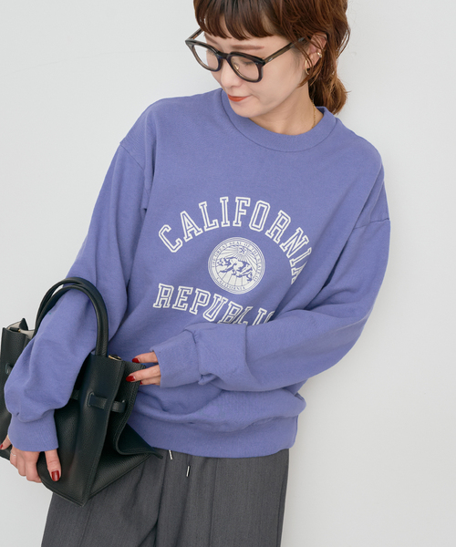 Spick & Span(スピックアンドスパン)の「SLOPPY SUPPLY / スラッピーサプライ REPUBLIC スウェット(スウェット・レディース・ブルー/グレー/ブラウン・SMALL)」の18枚目の写真