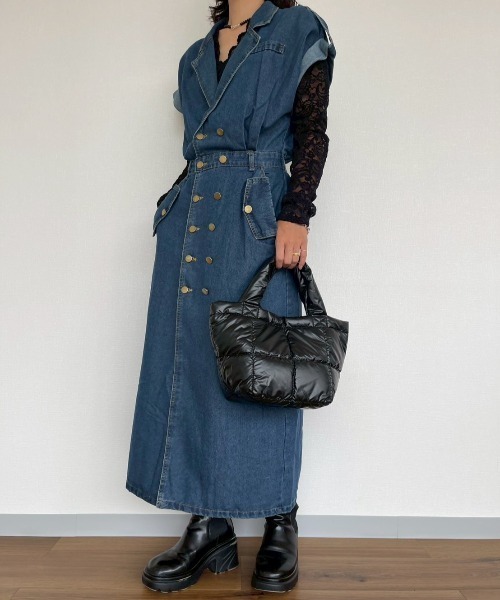 AMAIL（アマイル）の「Quilted Bag（ハンドバッグ・レディース・ブラック/シルバー・FREE）」の3枚目の写真