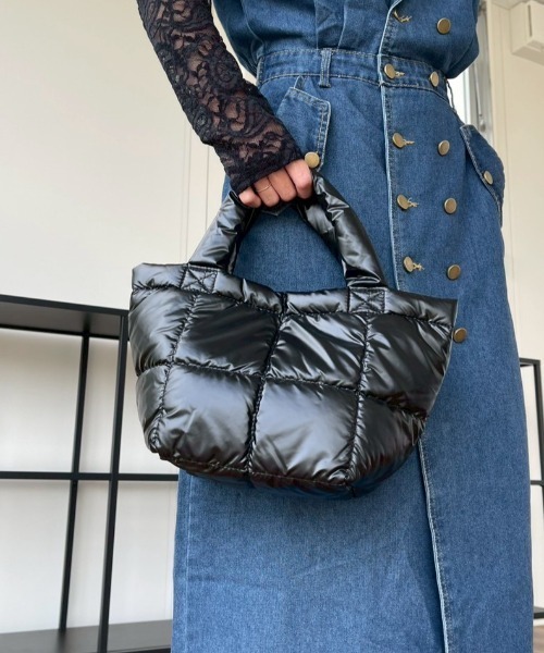 AMAIL（アマイル）の「Quilted Bag（ハンドバッグ・レディース・ブラック/シルバー・FREE）」の5枚目の写真