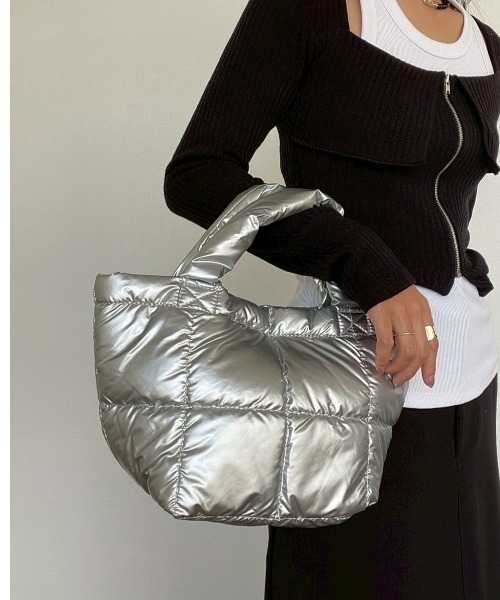 AMAIL（アマイル）の「Quilted Bag（ハンドバッグ・レディース・ブラック/シルバー・FREE）」の9枚目の写真