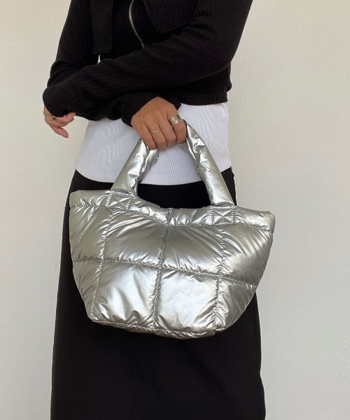 AMAIL（アマイル）の「Quilted Bag（ハンドバッグ・レディース・ブラック/シルバー・FREE）」の10枚目の写真