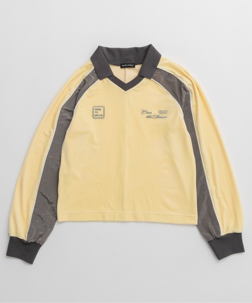 MAISON SPECIAL(メゾンスペシャル)の「Velour Combination Sporty Jersey Tops / ベロアコンビスポーティージャージトップス(Tシャツ/カットソー・レディース・ブラック/ブラウン/イエロー・FREE)」の10枚目の写真